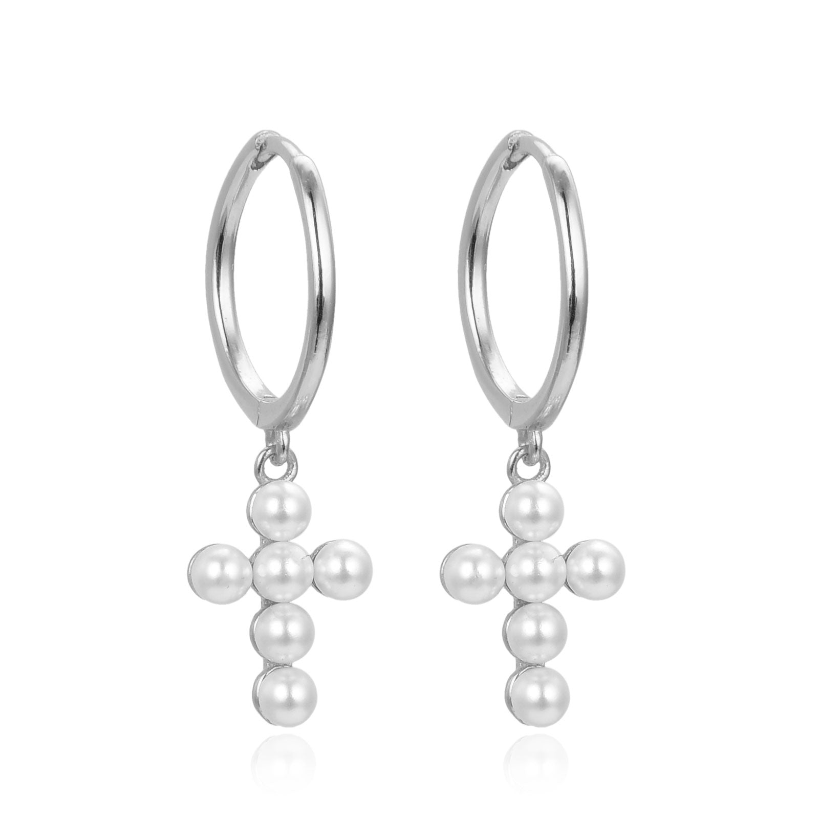 Pendientes aro perla