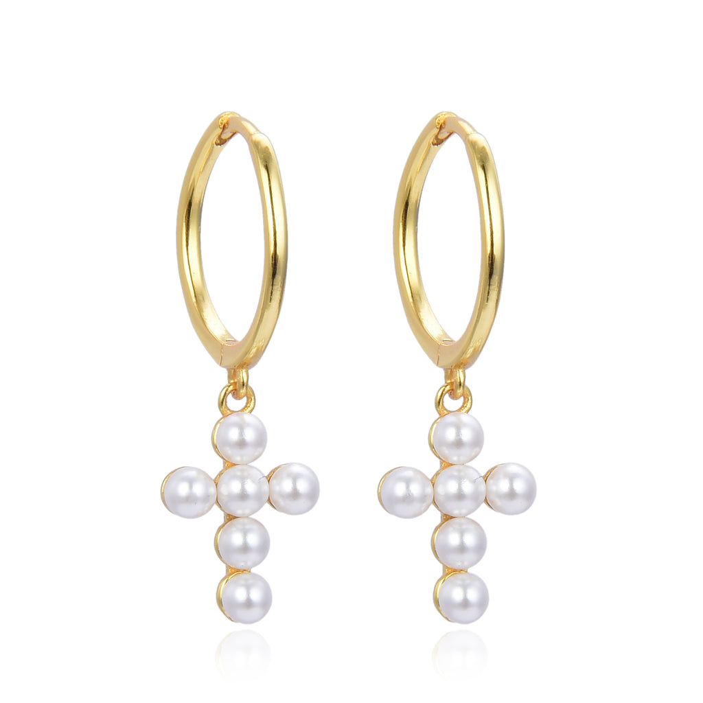 Pendientes aro perla