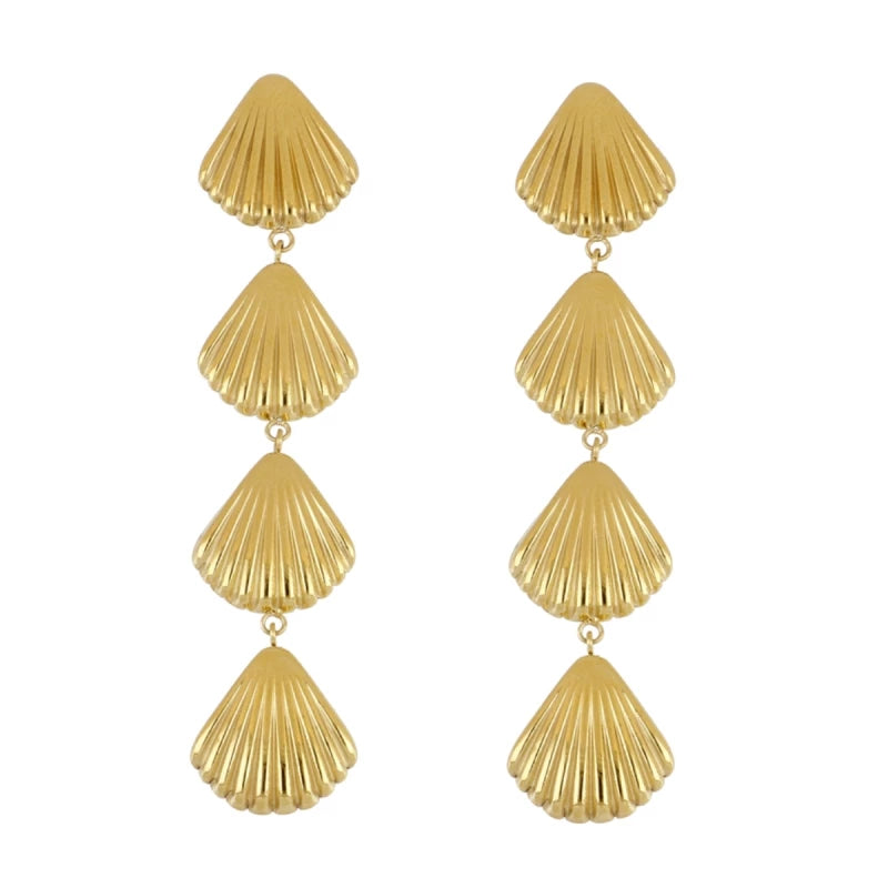 Pendientes conchas largo