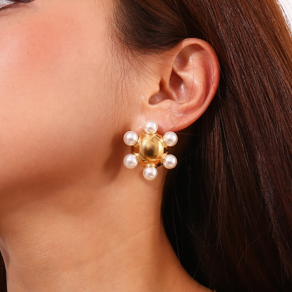 Pendientes 6 perlas