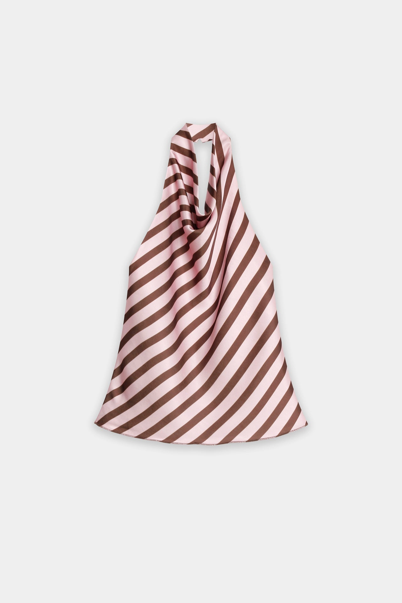 Top satinado rayas rosa