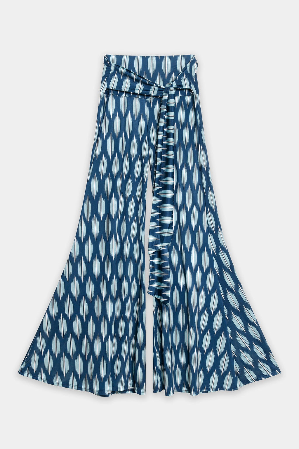 Pantalon estampado flare azul