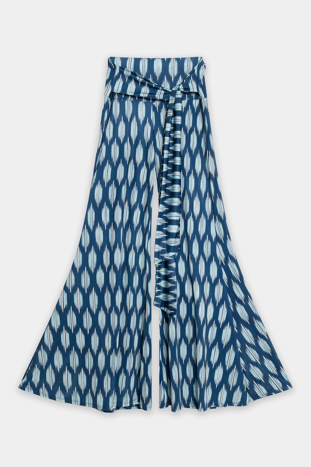 Pantalon estampado flare azul