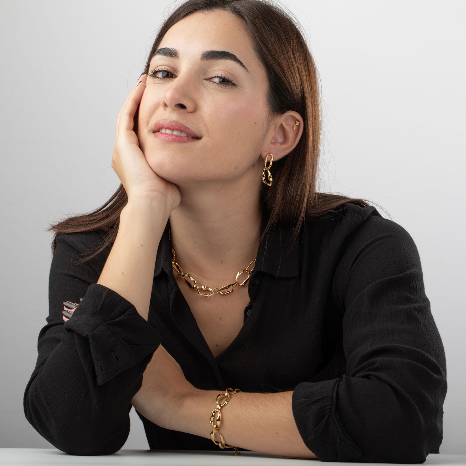 Collar eslabon irregular