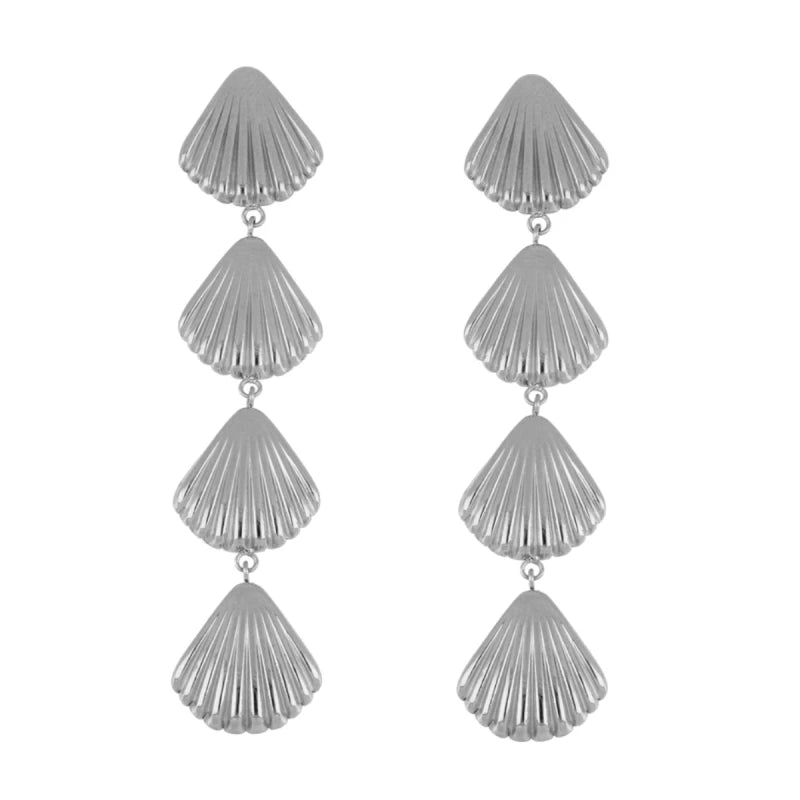 Pendientes conchas largo